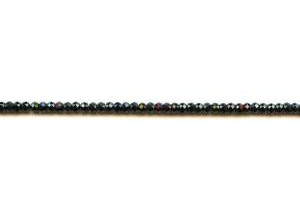 Black Spinel 3.5-4mm Faceted Rondell