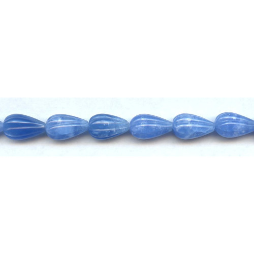 256-1039 Blue Agate <br>10x17 Corrugated Teardrop