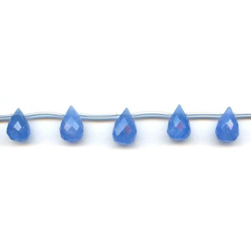 256-1062 Blue Agate <br>10x15 Teardrop Briolette