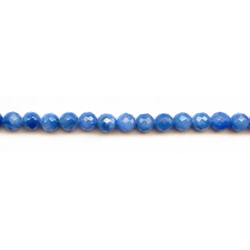 256-1077 Blue Agate <br>8mm Faceted Round