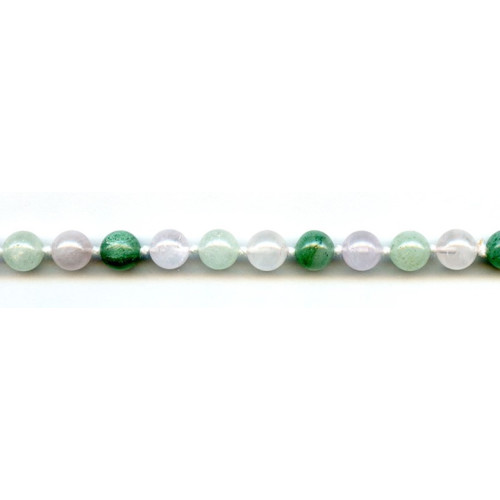 259-1192 Mixed Quartz <br>8mm Round Necklace