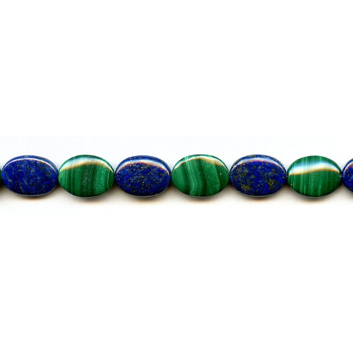 259-1202 Malachite + Lapis <br>12x16 Flat Oval