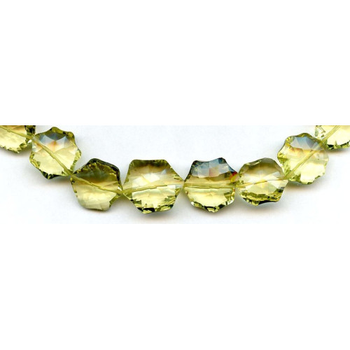 262-1087 Lemon Quartz <br>10-15x Faceted Hexagon