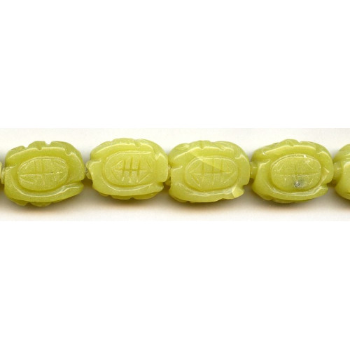 264-1257 Olive Jade <br>18x25 Carved Long Life