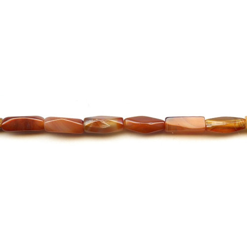 101-2654 Natural Carnelian <br>6x16-20 Faceted Rectangle