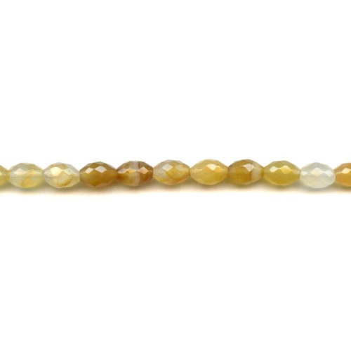 183-0391 Natural Carnelian <br>7x10 Faceted Oval Rice