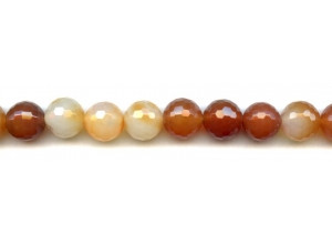 Natural Carnelian 12mm Faceted Round