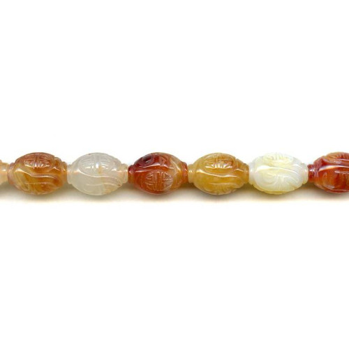 265-1301 Natural Carnelian <br>12x18 Carved Oval