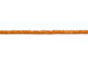 Natural Carnelian 3-3.5mm Faceted Rondell