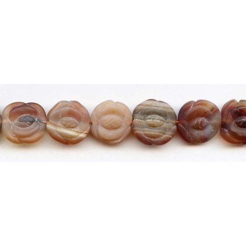 265-1552 Matte Natural Carnelian <br>18-20x Flower