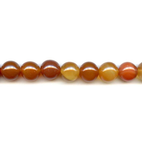 265-1718 Natural Carnelian <br>14-15mm Round