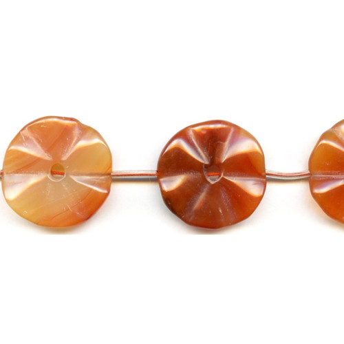 265-1758 Natural Carnelian <br>30-32x Flower