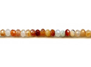 Natural Carnelian 8mm Faceted Rondell