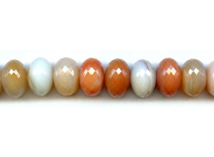Natural Carnelian 18mm Faceted Rondell