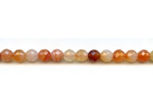 Natural Carnelian 8mm Faceted Round