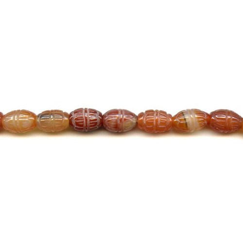 265-1806 Natural Carnelian <br>10x14 Carved Oval