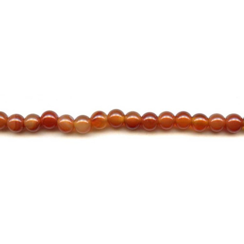 265-1819 Natural Carnelian <br>7.5-8mm Round