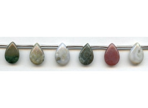 Ocean Jasper 10x15 Flat Pear Drop