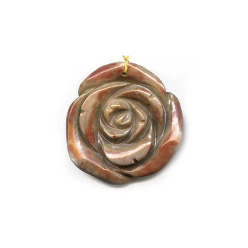 270-1105 Ocean Jasper <br>50-54x Flower Pendant