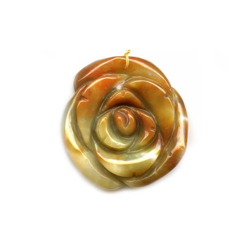270-1106 Ocean Jasper <br>48-52x Flower Pendant