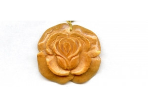 Fish Bone 40x45mm Rose Pendant