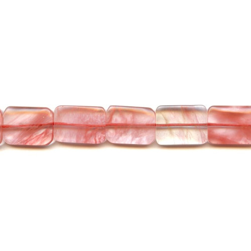 276-1032 Cherry Quartz <br>15x20 Flat Rectangle