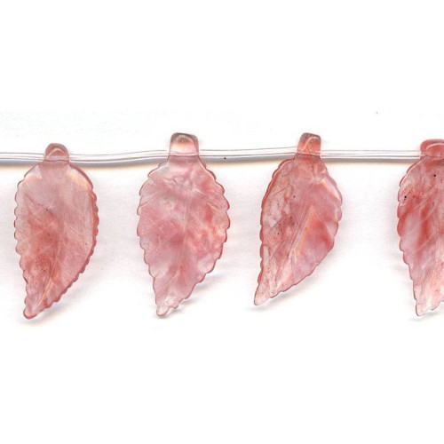 276-1069 Cherry Quartz <br>22x40 Flat Leaf Drop
