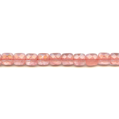 276-1171 Cherry Quartz <br>10x10 Square Cushion Cut