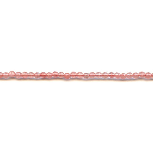 276-1207 Cherry Quartz <br>4mm Faceted Round