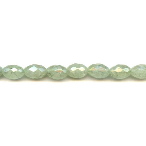 278-1031 Green Tourmalinated Quartz <br>10x15 Faceted Oval