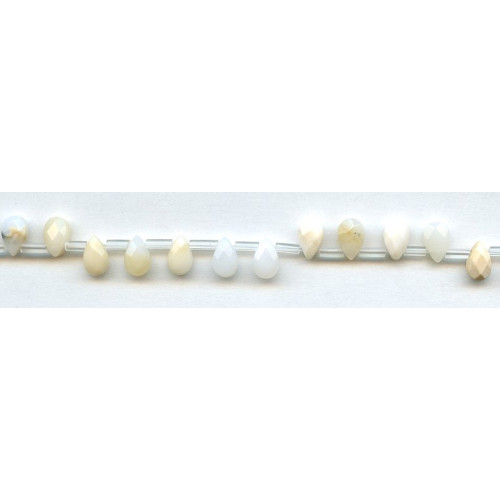 291-1049 White Opal <br>5x8 Flat Pear Briolette