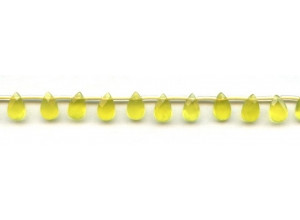 Olive Quartz 6x9 Flat Pear Briolette