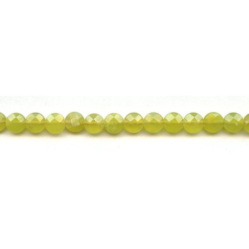 295-1116 Olive Quartz <br>8mm Faceted Coin