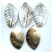 245-1029 Black Mother of Pearl <br>87x50  Leaf Pendant