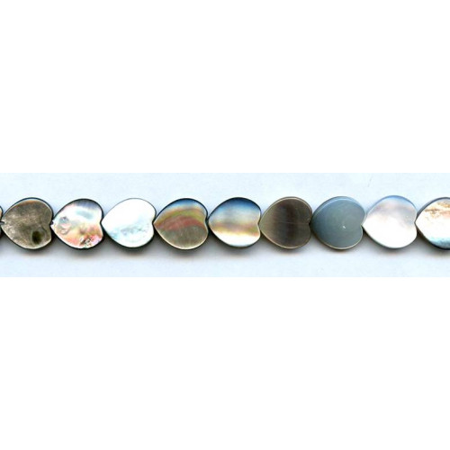 298-1003 Black Mother of Pearl <br>12mm Heart