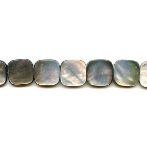 298-1072 Black Mother of Pearl <br>18x18 Flat Square