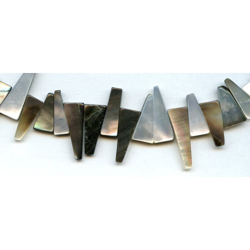 298-1074 Black Mother of Pearl <br>8x20 Triangle Drop
