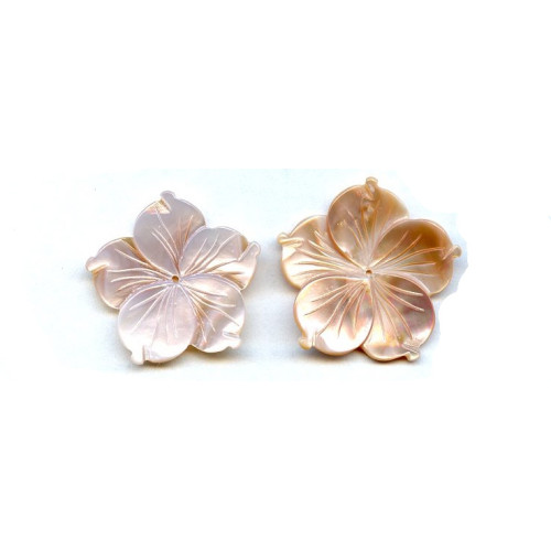 245-1010 Pink Mother of Pearl <br>30mm Flower Pendant