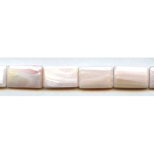 299-1037 Pink Mother of Pearl <br>14x22 Strip-faceted Flat Rectangle