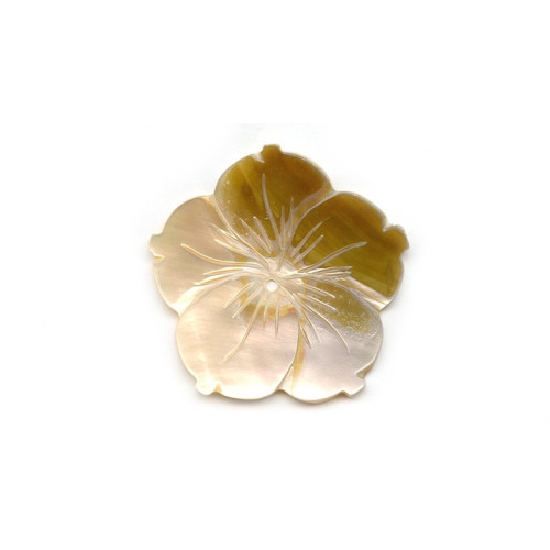 299-1128 Pink Mother of Pearl <br>46mm Flower Pendant