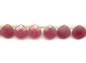 Purple Jade 16mm Flat Pear Briolette