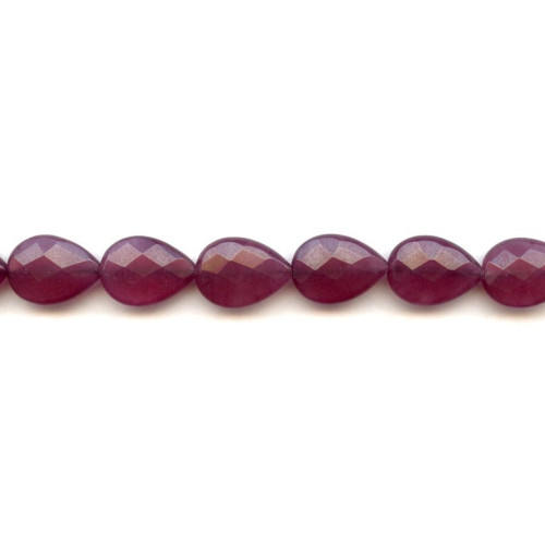 300-1090 Purple Jade <br>13x18 Faceted Flat Pear
