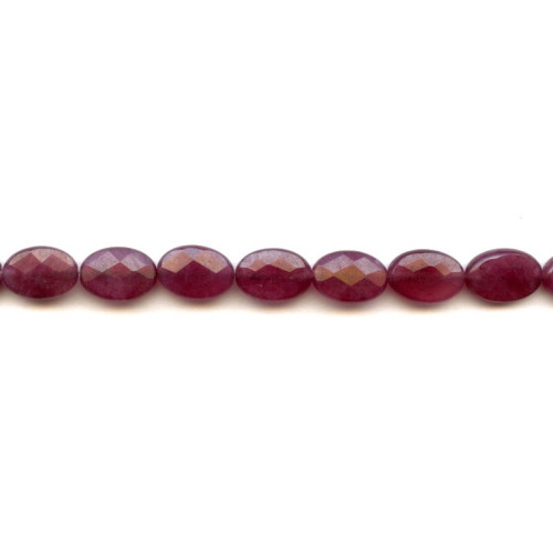 300-1095 Purple Jade <br>10x14 Faceted Flat Oval