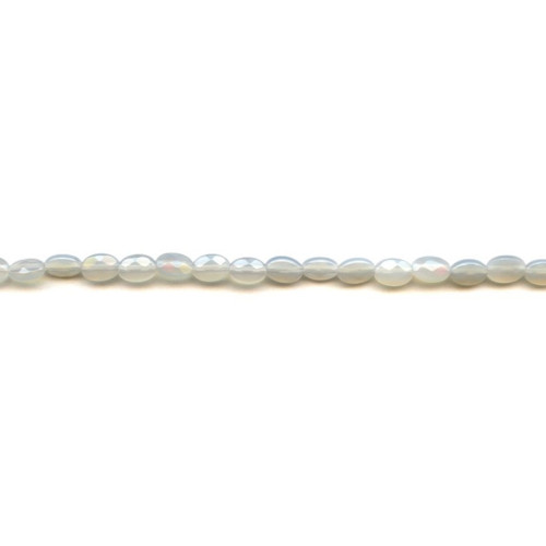 301-1064 Gray Onyx <br>5x7 Faceted Flat Oval