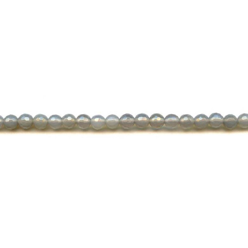 301-1175 Gray Onyx <br>6mm Faceted Round