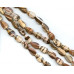 302-1005 Brown Zebra Jasper <br>15x25 Ridged Flat Pear