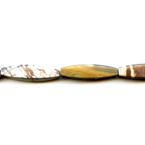 302-1025 Brown Zebra Jasper <br>10x40 4-sided Oval