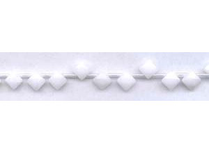 White Jade 7x7 Diamond Briolette