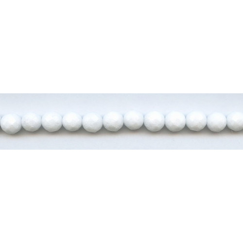 303-1090 White Jade <br>8mm Faceted Round