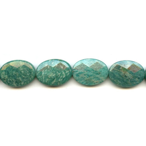305-1038 Russian Amazonite <br>18x25 Faceted Flat Oval